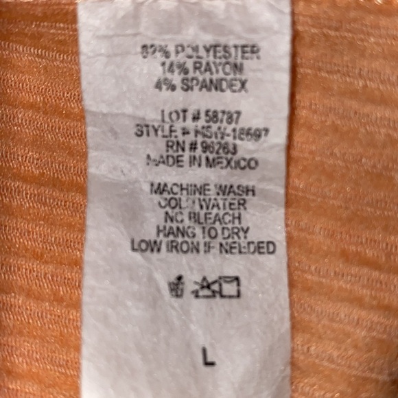 WANDERING DREAMS rib knit maxi tank dress 2 pockets peach stretchy NEW size L - Picture 5 of 8